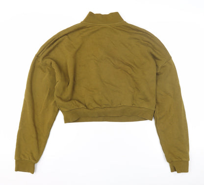 Nike Women's Green Pullover Sweatshirt, S, High Neck, 1/2 Zip