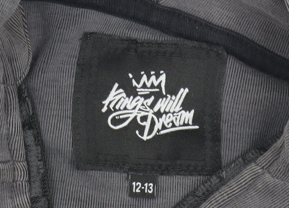 Kings Will Dream Boys Grey Full Zip Hoodie 12-13 Years