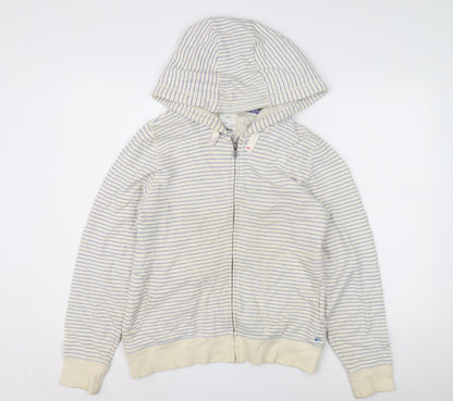 Mantaray Women’s Ivory Striped Hoodie, Size 12