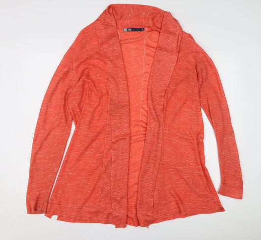Womens UK Size M Isle Orange Cardigan Jumper