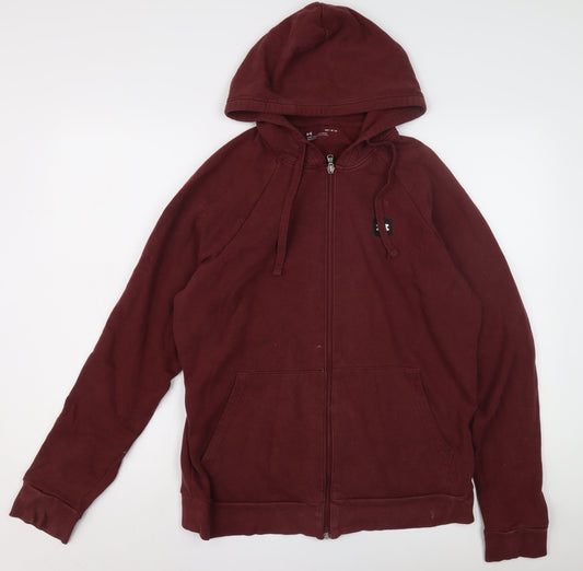 Under Armour Men's Red Full Zip Hoodie, Size M