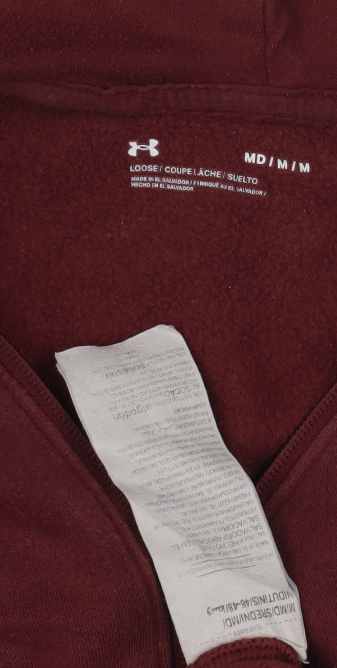 Under Armour Men's Red Full Zip Hoodie, Size M