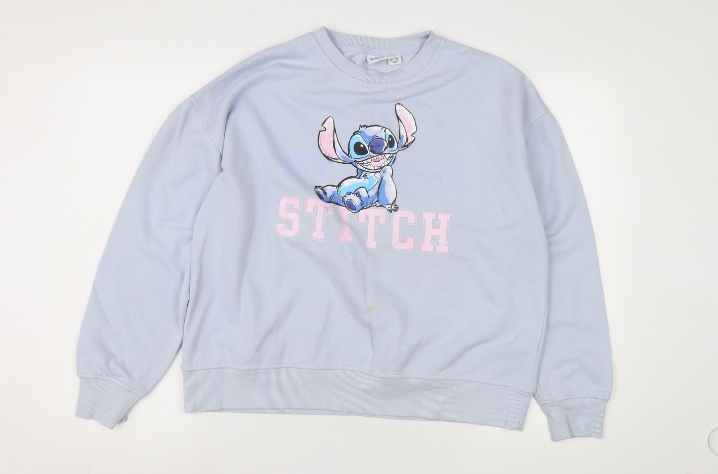 Womens UK Size 12 Disney Blue Pullover Sweatshirt