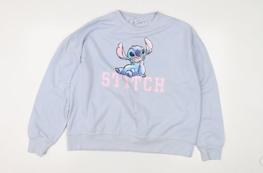 Womens UK Size 12 Disney Blue Pullover Sweatshirt