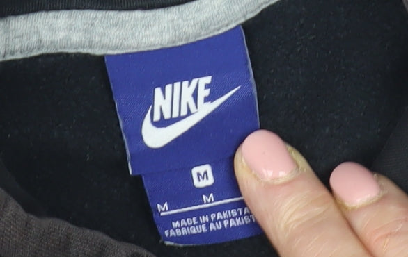 Mens UK Size M Nike Black Pullover Hoodie