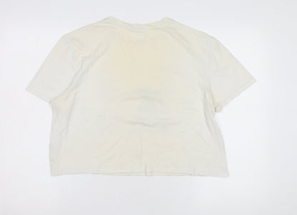 Womens UK Size L Disney Beige Basic T-Shirt