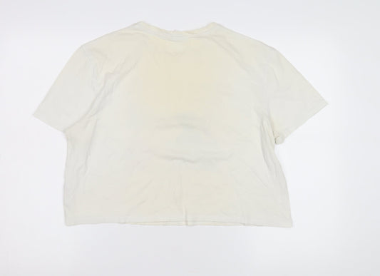 Womens UK Size L Disney Beige Basic T-Shirt