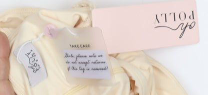 Oh Polly Women Ivory Bodycon Dress Long Sleeve