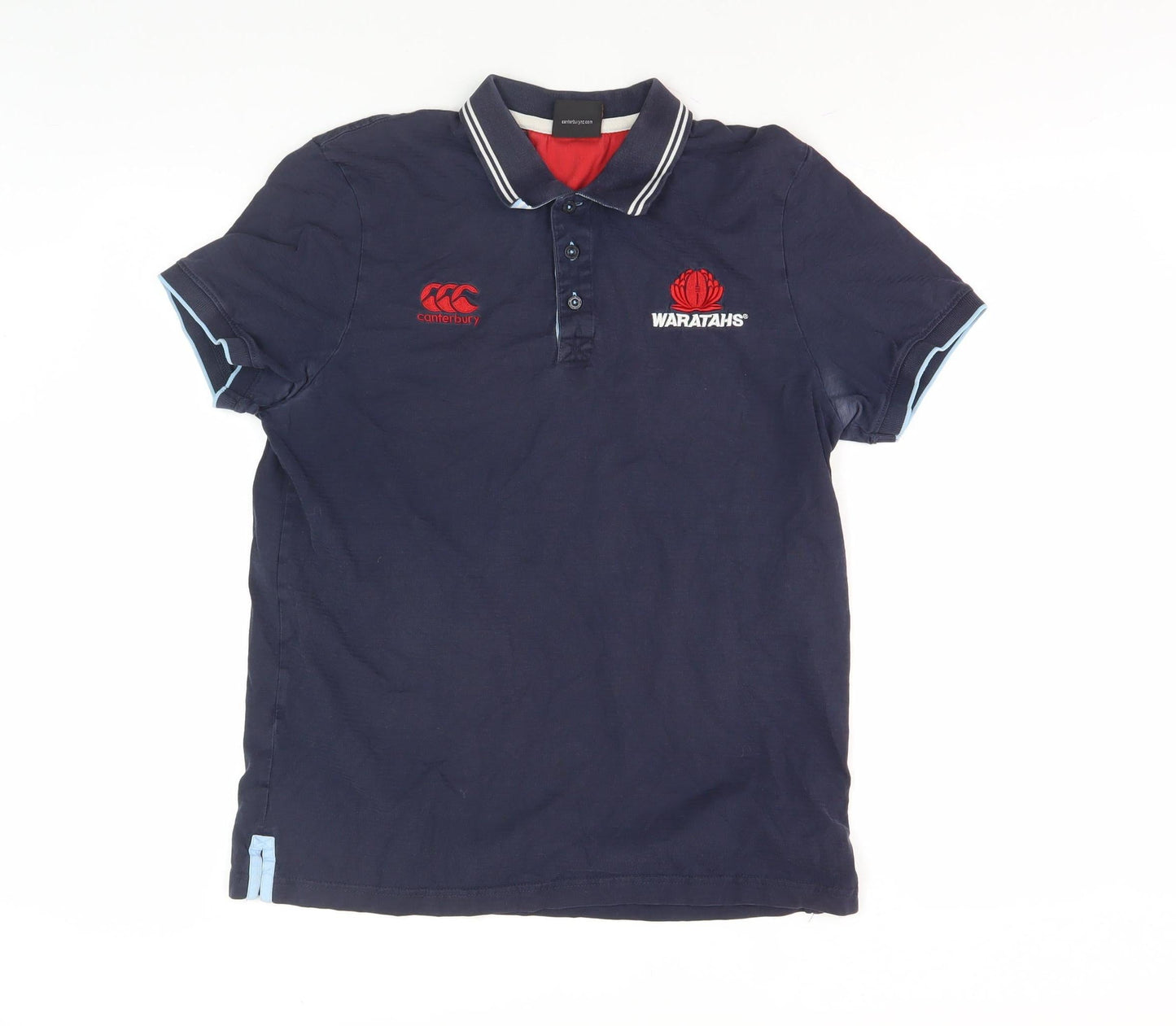 Canterbury Men's Blue Polo Shirt, Medium, Logo Accent