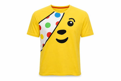 Front view of George Yellow 2XL unisex bbc cartoon t-shirt