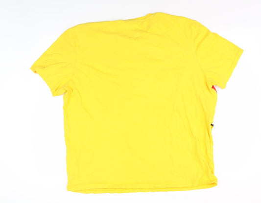 George Yellow 2XL Unisex BBC Cartoon T-Shirt