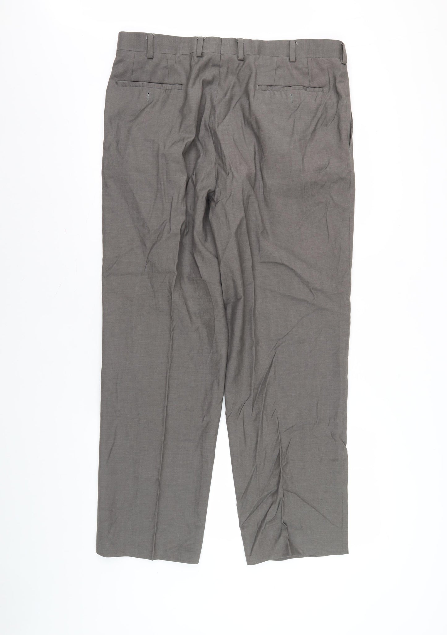 Marks & Spencer Men's Beige Wool Trousers Size L