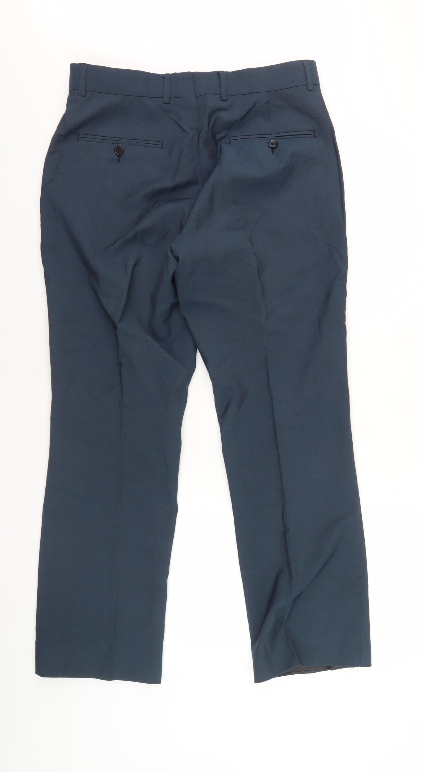 Alexandre Savile Row Men's Blue Dress Pants, Size 38