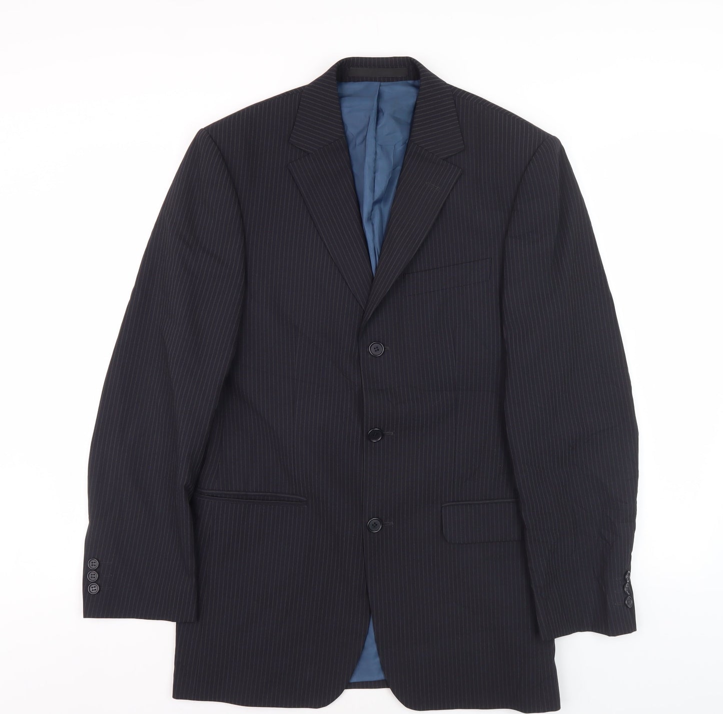 Mens UK Size 36 Marks and Spencer Regular Blue Suit Jacket
