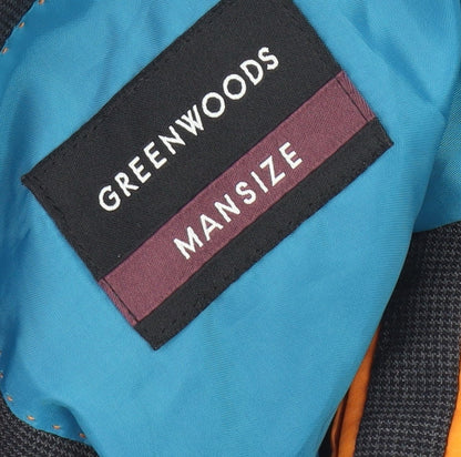Mens UK Size 2XL Greenwoods Mansize Black Basic Jacket
