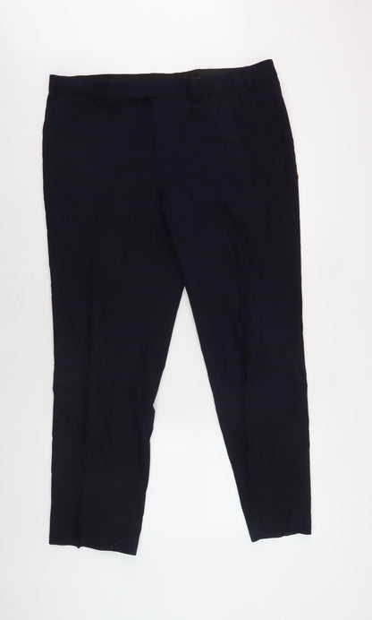 Marks and Spencer Men's Blue Slim Trousers 38