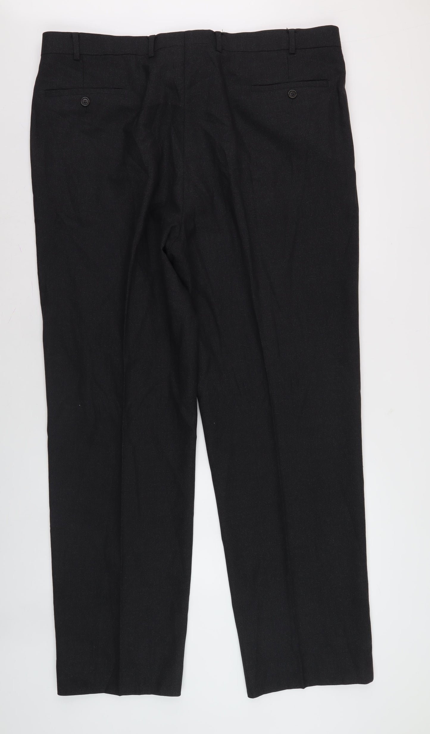 Marks and Spencer Men's Black Wool Trousers Size 42