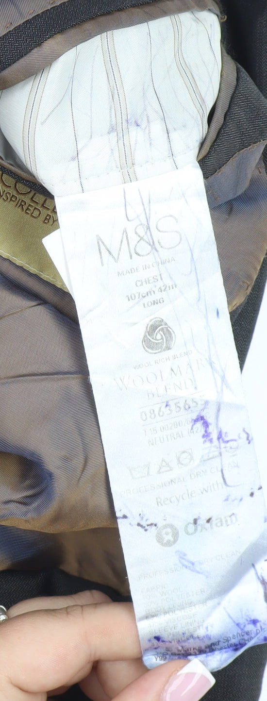Mens UK Size 42 in Marks and Spencer Black Basic Jacket