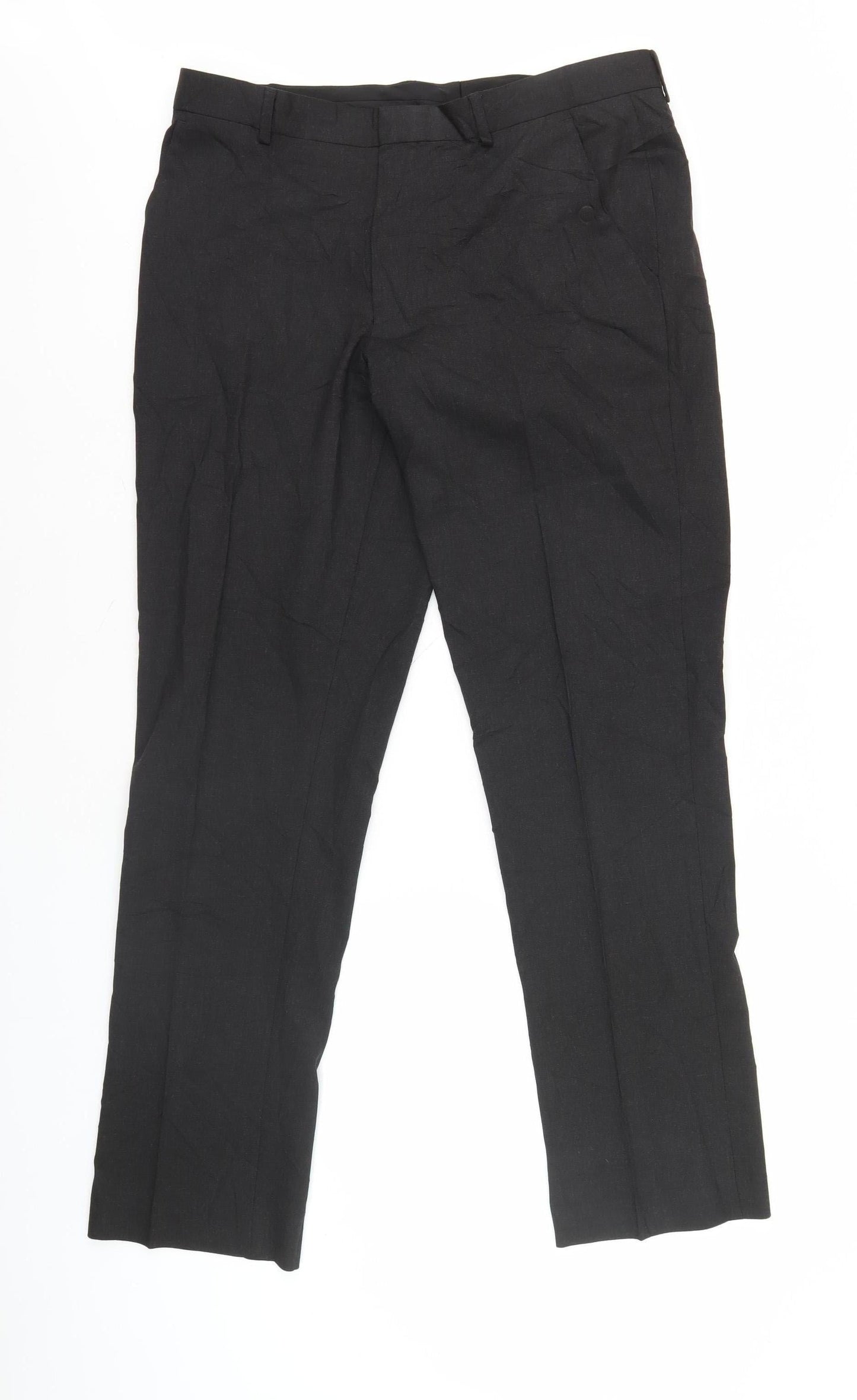 ASOS Men's Black Regular Trousers Size 34 Waist