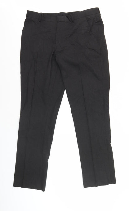 ASOS Men's Black Regular Trousers Size 34 Waist