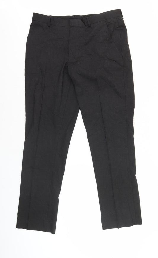 ASOS Men's Black Regular Trousers Size 34 Waist
