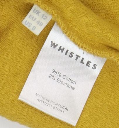Womens UK Size 12 Whistles Yellow Tunic Blouse