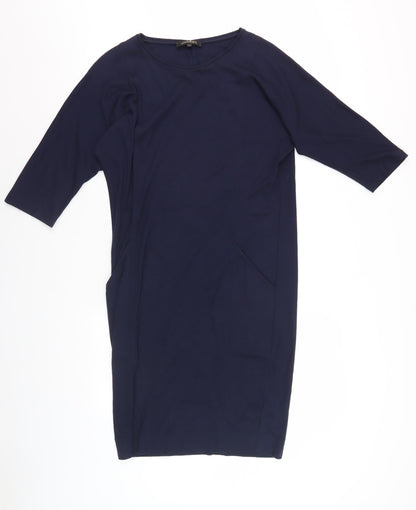 Jaeger Women Blue Sheath Dress XS