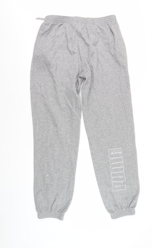 Puma Men's Grey Jogger Trousers, Size L - Sportswear