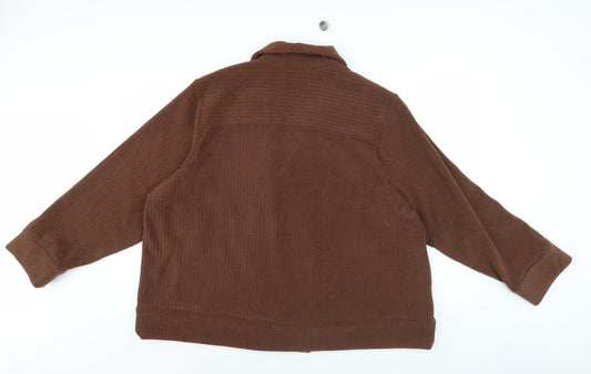 Wynne Layers Brown Corduroy Pea Coat 3XL Unisex