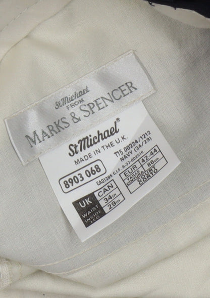 Marks and Spencer Men's Black Dress Pants 34W