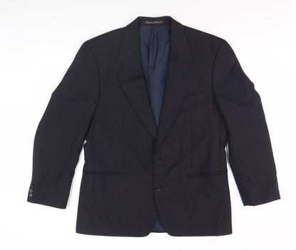 Marks and Spencer Men's Blue Blazer, Size 40, Striped