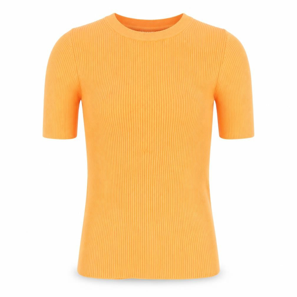 Womens UK Size XS Marks and Spencer Orange Jersey T-Shirt