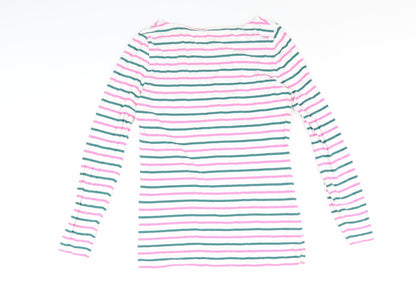 Boden Women's Multicoloured Striped T-Shirt, Size 8