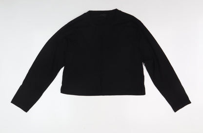 Womens UK Size M Monki Black Cropped T-Shirt