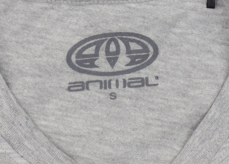 Mens UK Size S Animal Grey  T-Shirt