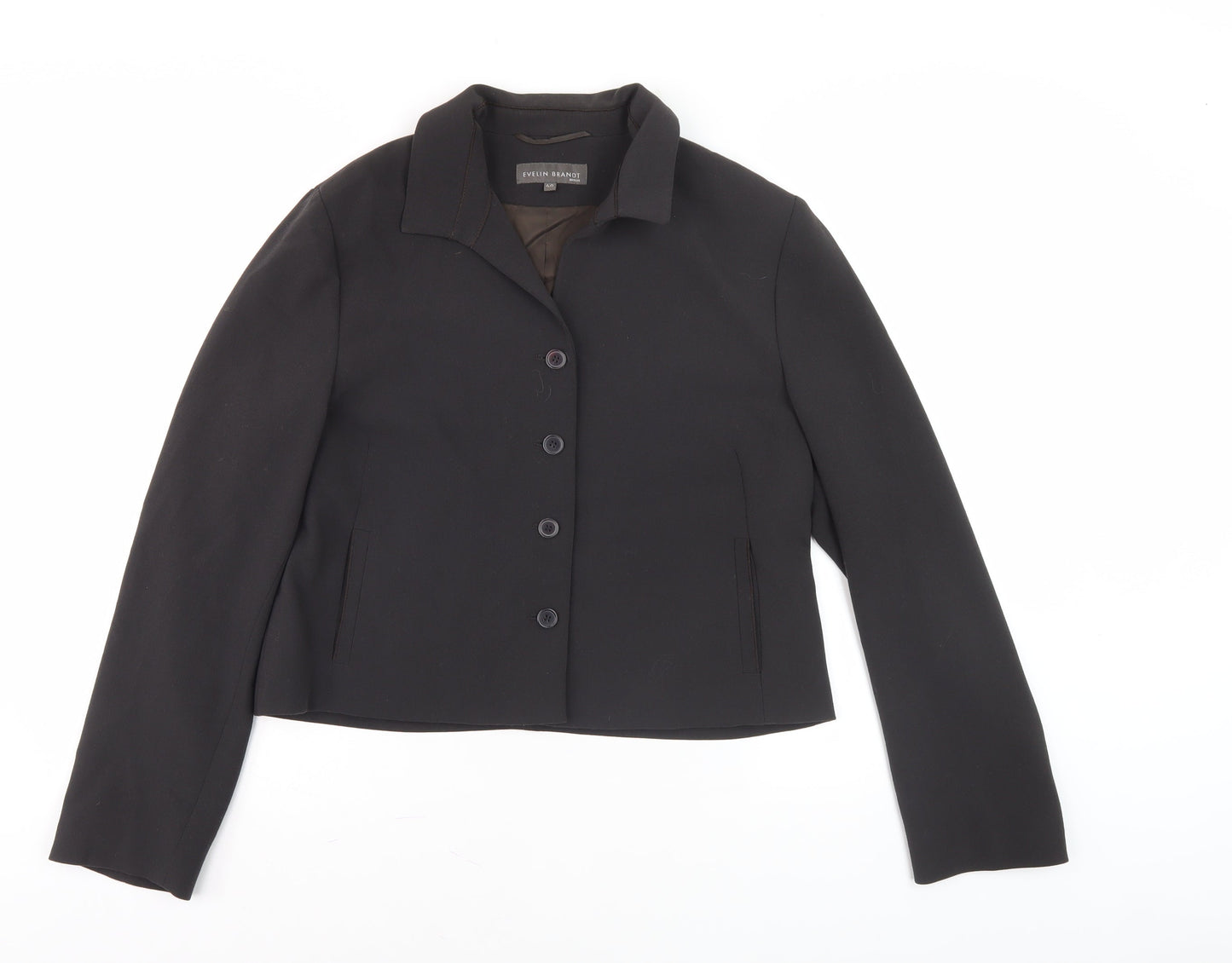 Womens UK Size 12 EVELIN BRANDT Black Classic Jacket