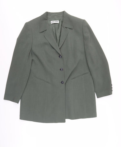Gerry Weber Women's Green Blazer, Size 18, Smart Formal Wear