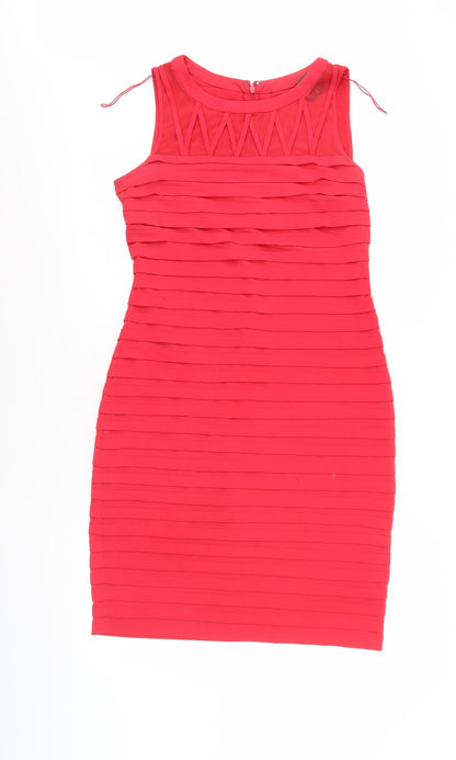 Adrianna Papell Red Sleeveless Dress Size 12