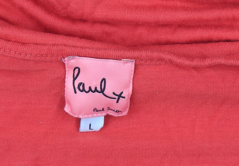 Womens UK Size L Paul Smith Red Basic T-Shirt