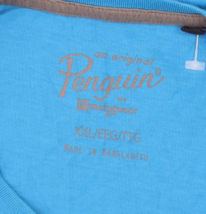 Original Penguin Men's Blue 2XL T-Shirt, Logo, Crew Neck