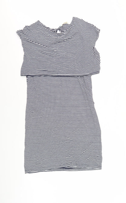 JoJo Maman Bébé Women's Striped T-Shirt Dress S