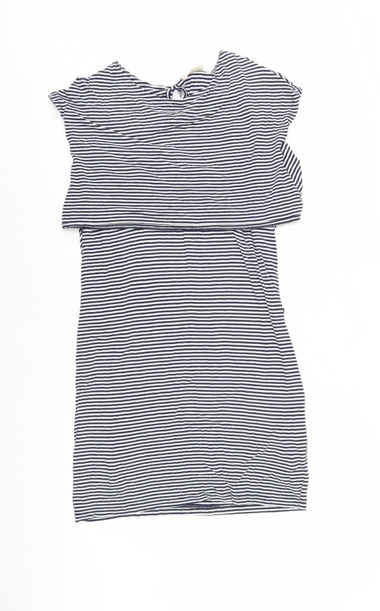 JoJo Maman Bébé Women's Striped T-Shirt Dress S