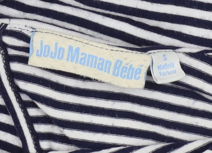 JoJo Maman Bébé Women's Striped T-Shirt Dress S
