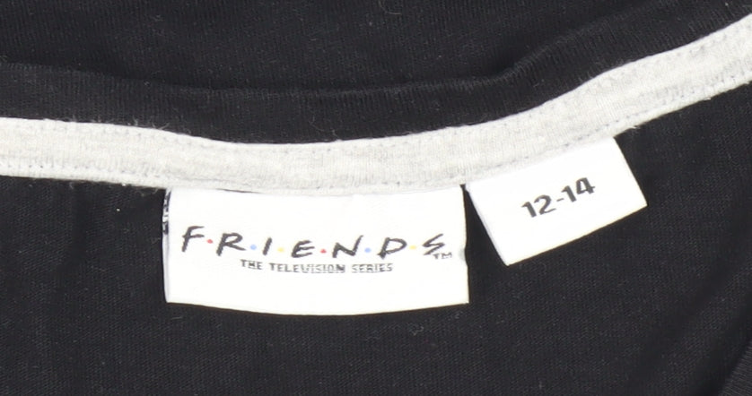 F.R.I.E.N.D.S Black Women's T-Shirt 12-14 Casual