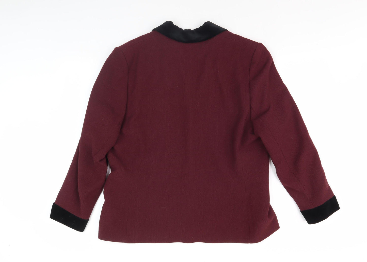 Womens UK Size 16 Viyella Red Basic Jacket