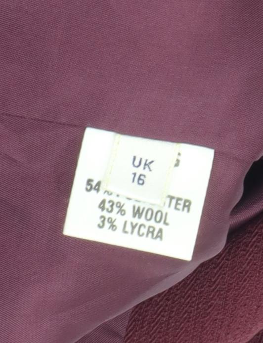 Womens UK Size 16 Viyella Red Basic Jacket