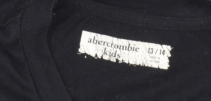 Abercrombie Kids Black Boys T-Shirt, Size 13, Regular Fit