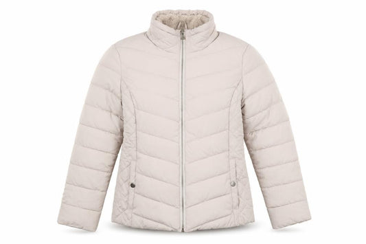 Womens UK Size 8 Miss Selfridge Beige Puffer Jacket