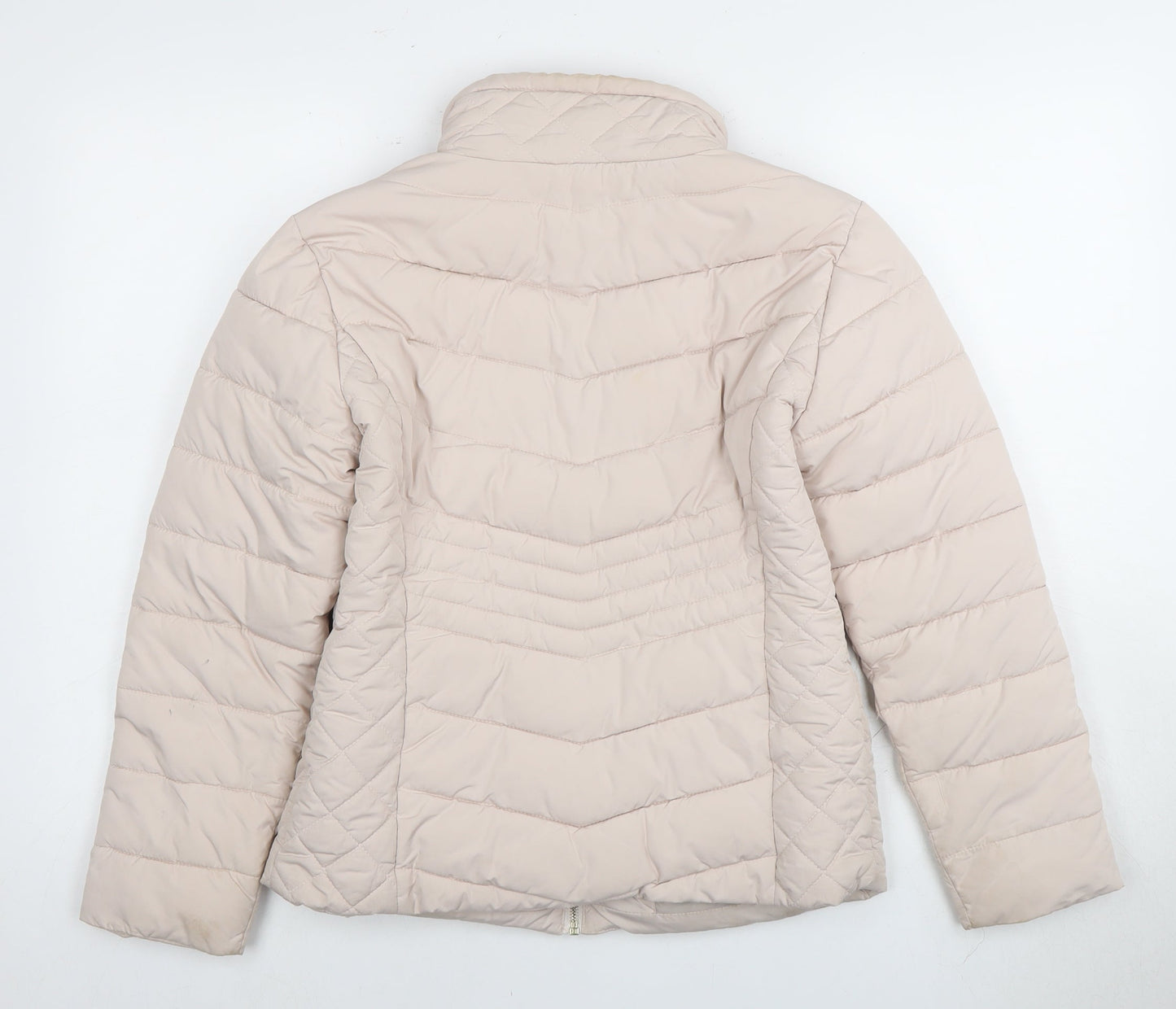 Womens UK Size 8 Miss Selfridge Beige Puffer Jacket