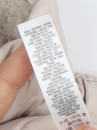 Womens UK Size 8 Miss Selfridge Beige Puffer Jacket